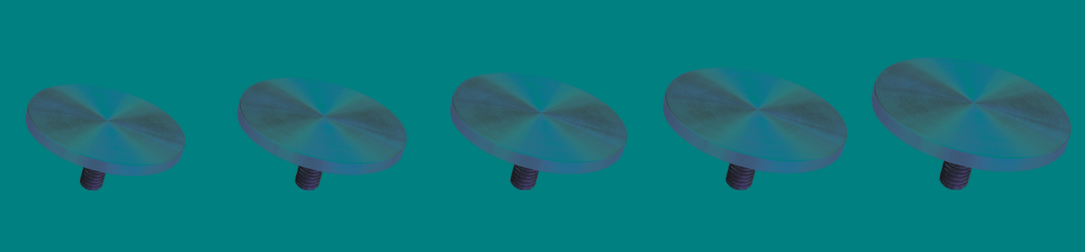 Заглушка под стекло d-80, хром TL 6.43387